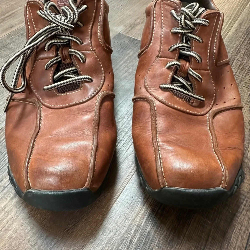Timberland Mens Brown Leather Oxford Casual Walking Shoes‎ Size 10M 55518